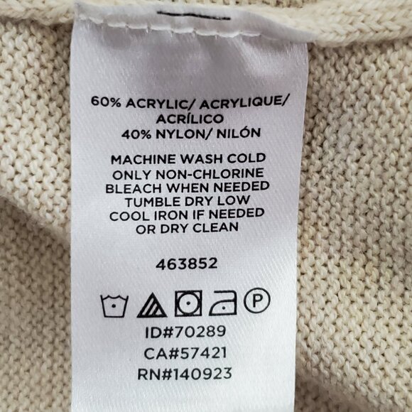 LOFT V-Neck Drop Shoulder Pullover Tan Sweater Size L - Picture 10 of 11